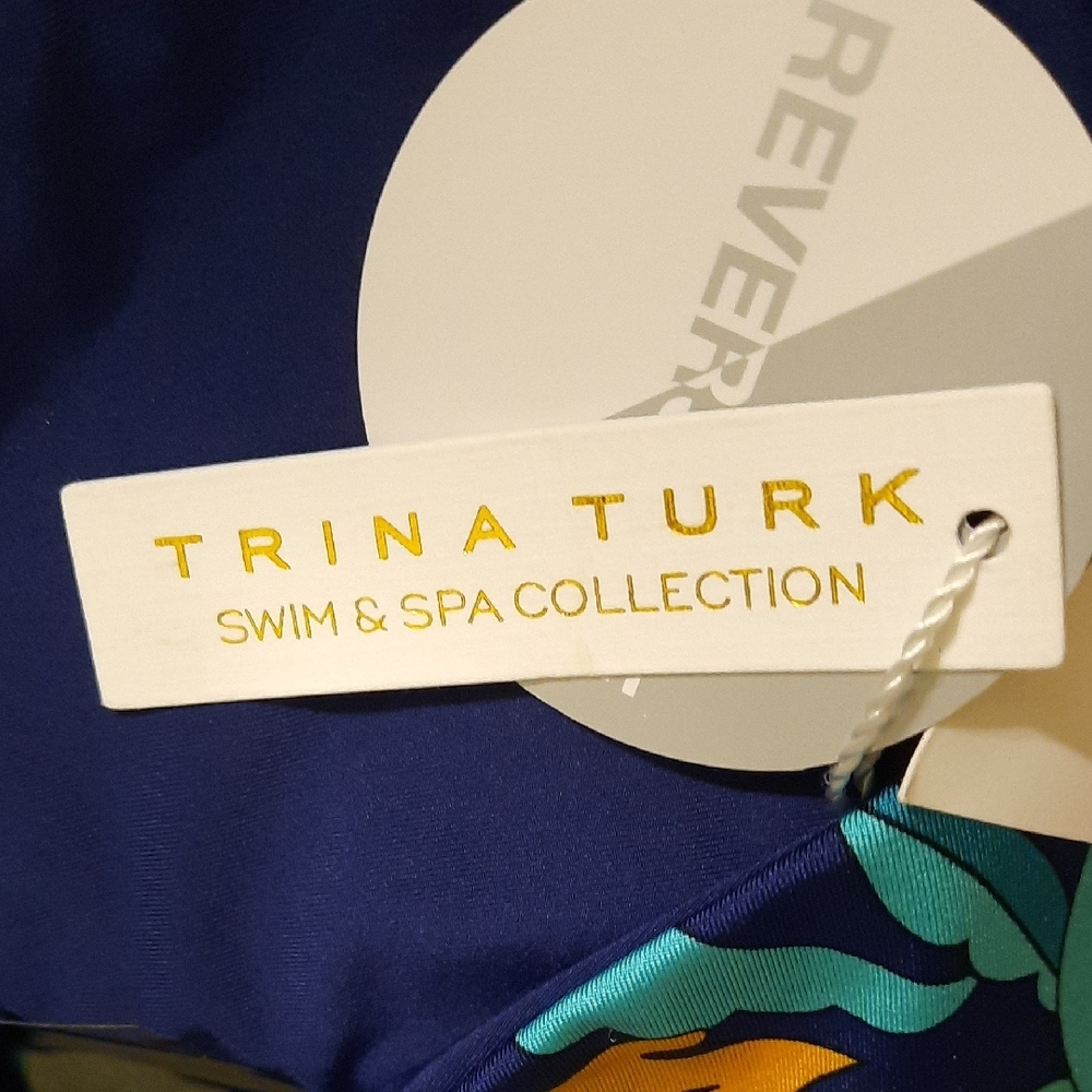 Trina Turk Blue and Yellow Swimwear - Picture 2 of 13
